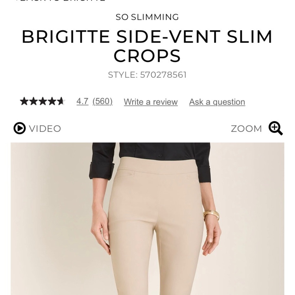 Chico’s Brigitte crop slim 1.5 pants